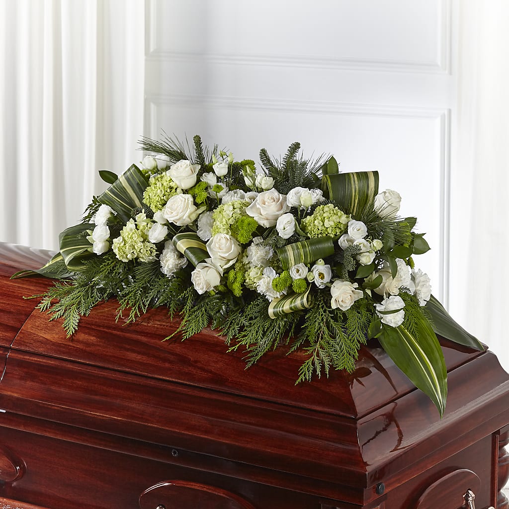 Hopeful Gesture Casket Spray – Weatherford Florist, Weatherford TX