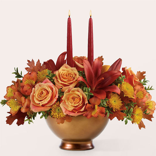 Harvest Table Centerpiece –  Weatherford Florist, Weatherford TX