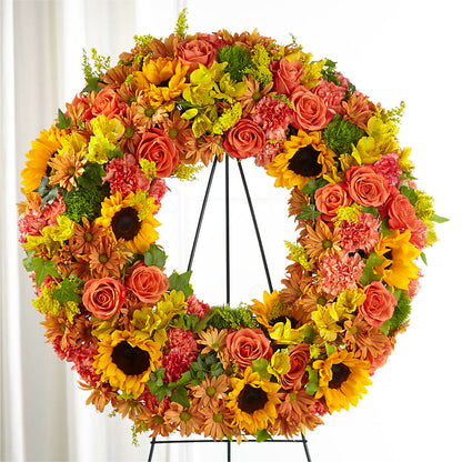 Autumnal Memories Wreath (Standard) –  Weatherford Florist, Weatherford TX