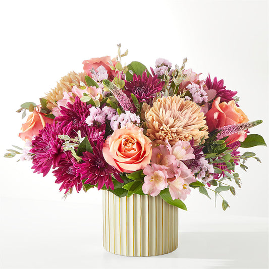 Berry Cobbler Bouquet with Ivory Vase –  Weatherford Florist, Weatherford TX