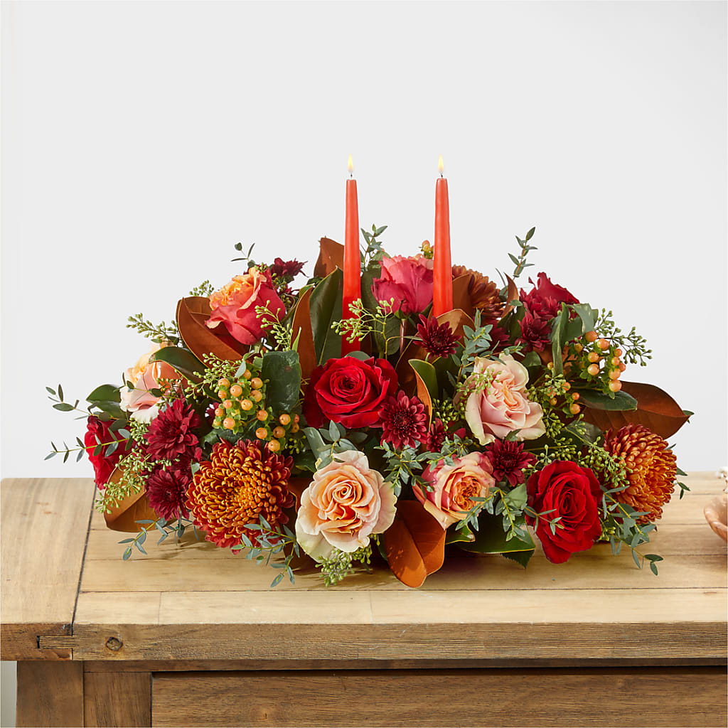 Gather Near Centerpiece –  Weatherford Florist, Weatherford TX